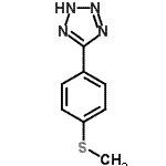 结构式 CAS# 138689-79-9, 5-[4-(甲硫基)苯基]-1H-四唑