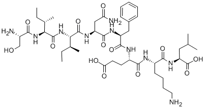 CAS#: 138831-86-4， L-Seryl-L-Isoleucyl-L-Isoleucyl-L-Asparaginyl-L-Phenylalanyl-L-alpha-Glutamyl-L-Lysyl-L-Leucine