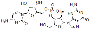 CAS#: 138853-61-9， [(2R,3R,4R,5R)-5-(2-Amino-6-Oxo-3H-Purin-9-Yl)-4-Fluoro-2-(Hydroxymethyl)Oxolan-3-Yl] [(2R,3S,4R,5R)-5-(4-Amino-2-Oxopyrimidin-1-Yl)-3,4-Dihydroxyoxolan-2-Yl]Methyl Hydrogen Phosphate