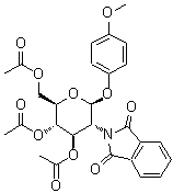 structure of CAS# 138906-41-9, 4-Methoxyphenyl 3,4,6-Tri-O-Acetyl-2-Deoxy-2-(1,3-Dioxo-1,3-Dihydro-2H-Isoindol-2-Yl)-beta-D-Glucopyranoside;