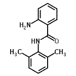 结构式 CAS# 13922-38-8, 2-氨基-N-(2,6-二甲基苯基)苯甲酰胺