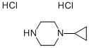 structure of CAS# 139256-79-4, 1-Cyclopropyl-Piperazine Hydrochloride (1:2);1-CYCLOPROPYLPIPERAZINE DIHYDROCHLORIDE;1-CYCLOPROPYL-PIPERAZINE X 2 HCL;1-Cyclopropylpiperazine 2Hcl