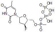 CAS#: 139459-42-0， [[(2R,3S,5R)-3-Fluoro-5-(5-Methyl-2,4-Dioxopyrimidin-1-Yl)Oxolan-2-Yl]Methoxy-Methylphosphoryl] Phosphono Hydrogen Phosphate