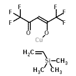 CAS#: 139566-53-3， [(3Z)-1,1,1,5,5,5-Hexafluoro-4-(Hydroxy-kappao)-3-Penten-2-Onato]Copper - Trimethyl(Vinyl)Silane (1:1)