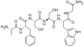 CAS#: 139602-08-7， (2S)-N-(2-Amino-2-Oxoethyl)-2-[[(2S)-2-[[(2S)-2-[[(2S)-2-[[(2S)-2-Aminopropanoyl]Amino]-3-Phenylpropanoyl]Amino]-3-Hydroxypropanoyl]Amino]-3-Hydroxypropanoyl]Amino]-3-(1H-Indol-3-Yl)Propanamide