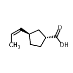 CAS#: 139683-39-9， (1R,3R)-3-[(1Z)-1-Propen-1-Yl]Cyclopentanecarboxylic Acid