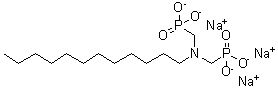 CAS#: 13973-51-8， P,P'-[(Dodecylimino)Bis(Methylene)]Bis-Phosphonate Sodium Salt (1:3)