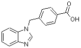 结构式 CAS# 139742-50-0, 4-(1H-苯并咪唑-1-基甲基)苯甲酸