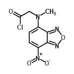 structure of CAS# 140164-85-8, N-Methyl-N-(7-Nitro-2,1,3-Benzoxadiazol-4-Yl)Glycyl Chloride;NBD-COCl <wbr>[=4-(N-Ch<wbr>loroformy<wbr>lmethyl-N<wbr>-methylam<wbr>ino)-7-ni<wbr>tro-2,1,3<wbr>-benzoxad<wbr>iazole] [<wbr>for HPLC <wbr>Labeling]