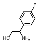 结构式 CAS# 140373-17-7, 2-氨基-2-(4-氟苯基)乙醇
