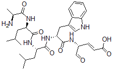 CAS#: 140374-62-5， (E,4R)-4-[[(2R)-2-[[(2S)-2-[[(2R)-2-[[(2S)-2-Aminopropanoyl]Amino]-4-Methylpentanoyl]Amino]-4-Methylpentanoyl]Amino]-3-(1H-Indol-3-Yl)Propanoyl]Amino]-5-Oxopent-2-Enoic Acid