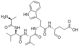 CAS#: 140374-63-6， (4R)-4-[[(2R)-2-[[(2S)-2-[[(2R)-2-[[(2S)-2-Aminopropanoyl]Amino]-3-Methylbutanoyl]Amino]-3-Methylbut-3-Enoyl]Amino]-3-(1H-Indol-3-Yl)Propanoyl]Amino]-5-Oxopentanoic Acid
