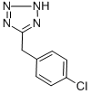 structure of CAS# 14064-61-0, 5-[(4-Chlorophenyl)Methyl]-2H-Tetrazole;5-(4-Chlorobenzyl)-1H-Tetrazole(SALTDATA: FREE);5-(4-CHLOROBENZYL)-2H-1,2,3,4-TETRAAZOLE;5-(4-CHLORO-BENZYL)-2H-TETRAZOLE
