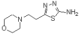 structure of CAS# 14068-83-8, 5-[2-(4-Morpholinyl)Ethyl]-1,3,4-Thiadiazol-2-Amine;5-(2-Morpholin-4-yl-ethyl)-[1,3,4]thiadiazol-2-ylamine;5-(2-morpholin-4-ylethyl)-1,3,4-thiadiazol-2-amine;5-(2-morpholin-4-ylethyl)-1,3,4-thiadiazole-2-ylamine