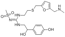 CAS#: 140695-21-2， 2-[(2R)-2-Hydroxy-2-(4-Hydroxyphenyl)Ethyl]-1-[2-[[5-(Methylaminomethyl)Furan-2-Yl]Methylsulfanyl]Ethyl]-3-Methylsulfonylguanidine