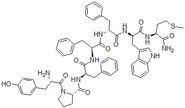 CAS#: 140716-14-9， Tyrosyl-prolyl-phenylalanyl-phenylalanyl-phenylalanyl-tryptophyl-methioninamide
