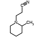 结构式 CAS# 140837-33-8, 3-(2-甲基-1-哌啶基)丙腈
