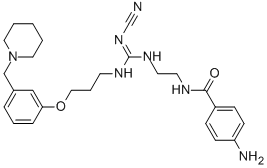 CAS#: 140873-26-3， 4-Amino-N-[2-[[(Cyanoamino)[[3-[3-(1-Piperidinylmethyl)Phenoxy]Propyl]Imino]Methyl]Amino]Ethyl]-Benzamide