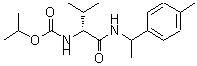 结构式 CAS# 140923-17-7, N-[(1R)-2-甲基-1-[1-(对甲苯基)乙基氨基甲酰]丙基]氨基甲酸异丙酯
