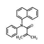 结构式 CAS# 141029-31-4, 2-甲基-N-(1-萘基)-N-苯基丙烯酰胺