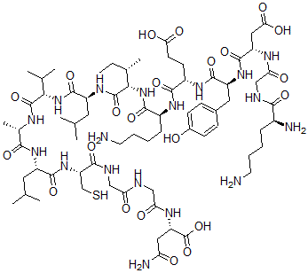 CAS#: 141039-76-1， L-Lysylglycyl-L-alpha-Aspartyl-L-Tyrosyl-L-alpha-Glutamyl-L-Lysyl-L-Isoleucyl-L-Leucyl-L-Valyl-L-Alanyl-L-Leucyl-L-Cysteinylglycylglycyl-L-Asparagine