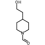 structure of CAS# 141047-47-4, 4-(2-Hydroxyethyl)-1-Piperidinecarbaldehyde;4-(2-Hydroxy-ethyl)-piperidine-1-carbaldehyde;4-(2-hydroxyethyl)piperidinecarbaldehyde;MFCD06637672