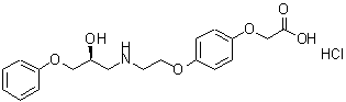 CAS#: 141269-99-0， [4-(2-{[(2S)-2-Hydroxy-3-Phenoxypropyl]Amino}Ethoxy)Phenoxy]Acetic Acid Hydrochloride (1:1)