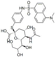 CAS#: 141303-70-0， (2S,4S,5R,6R)-5-Acetamido-2-[4-[(5-Dimethylaminonaphthalen-1-Yl)Sulfonylamino]Phenyl]Sulfanyl-4-Hydroxy-6-[(1R,2R)-1,2,3-Trihydroxypropyl]Oxane-2-Carboxylic Acid