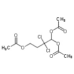 structure of CAS# 141942-59-8, 2,2-Dichloro-1,1,4-Butanetriyl Triacetate;1,1,4-Triacetoxy-2,2-dichlorobutane;ZINC02512194