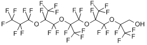 结构式 CAS# 141977-66-4, 2,3,3,3-四氟-2-[1,1,2,3,3,3-六氟-2-[1,1,2,3,3,3-六氟-2-[1,1,2,3,3,3-六氟-2-(1,1,2,2,3,3,3-七氟丙氧基)丙氧基]丙氧基]丙氧基]-1-丙醇