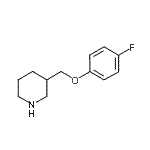 structure of CAS# 142220-38-0, 3-[(4-Fluorophenoxy)Methyl]Piperidine;3-((4-fluorophenoxy)methyl)piperidine;3-(4-Fluoro-phenoxymethyl)-piperidine;3-(4-Fluorophenoxymethyl)Piperidine