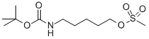 structure of CAS# 142342-55-0, 5-Boc-Aminopentyl Methanesulfonate