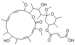 CAS#: 142386-69-4， (E)-4-[2-[3-Hydroxy-4-[(4E,6E,12E,14E)-10-Hydroxy-3,15-Dimethoxy-7,9,11,13-Tetramethyl-16-Oxo-1-Oxacyclohexadeca-4,6,12,14-Tetraen-2-Yl]Pentan-2-Yl]-2-Methoxy-5,6-Dimethyloxan-4-Yl]Oxy-4-Oxobut-2-Enoic Acid