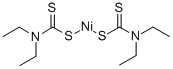 structure of CAS# 14267-17-5, Nickel Diethyldithiocarbamate;Nickelous Diethylaminomethanedithioate;Nickel Diethyldithiocarbamate;Nickel, Bis(Diethylcarbamodithioato-S,S')-