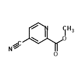 结构式 CAS# 142729-98-4, 甲基4-氰基-2-吡啶羧酸酯