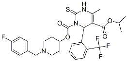 CAS#: 142930-38-9， (6S)-3-[1-[(4-Fluorophenyl)Methyl]Piperidin-4-Yl]-4-Methyl-5-Propan-2-Yloxycarbonyl-2-Sulfanylidene-6-[2-(Trifluoromethyl)Phenyl]-6H-Pyrimidine-1-Carboxylic Acid