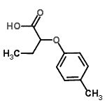 structure of CAS# 143094-64-8, 2-(4-Methylphenoxy)Butanoic Acid;2-(4-methylphenoxy)butanoic acid;2-p-Tolyloxy-butyric acid;BAS 13522255
