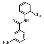 structure of CAS# 14315-20-9, 3-Amino-N-(2-Methylphenyl)Benzamide;(3-aminophenyl)-N-(2-methylphenyl)carboxamide;3-amino-N-(2-methylphenyl)benzamide;3-Amino-N-o-tolyl-benzamide