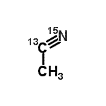 structure of CAS# 14320-89-9, (1-<Sup>13</Sup>C,<Sup>15</Sup>N)Acetonitrile;Acetonitrile-1-13C,15N;Methyl cyanide-13C,15N;485179_ALDRICH