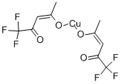 structure of CAS# 14324-82-4, Bis(1,1,1-Trifluoro-2,4-Pentanedionato)-Copper;COPPER(II)TRIFLUORO-2,4-PENTANEDIONATE;TRIFLUOROACETYLACETONO COPPER(II) SALT;Copper 1,1,1-Trifluoroacetylacetonate