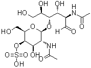 CAS#: 143502-17-4， 2-(Acetylamino)-4-O-[2-(Acetylamino)-2-Deoxy-4-O-Sulfo-beta-D-Galactopyranosyl]-2-Deoxy-D-Glucose