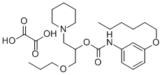 CAS#: 143503-41-7， (3-(Hexyloxy)Phenyl)-Carbamic Acid 1-(1-Piperidinylmethyl)-2-Propoxyethyl Ester Ethanedioate (1:1)