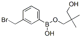 structure of CAS# 143805-78-1, 2-[4-(Bromomethyl)Phenyl]-5,5-Dimethyl-1,3,2-Dioxaborinane;(3-Bromomethylphenyl)Boronic Acid Pinacol Ester;B1862g1