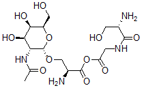 CAS#: 143896-40-6， [2-[[(2S)-2-Amino-3-Hydroxypropanoyl]Amino]Acetyl] (2S)-3-[(2S,3R,4R,5R,6R)-3-Acetamido-4,5-Dihydroxy-6-(Hydroxymethyl)Oxan-2-Yl]Oxy-2-Aminopropanoate
