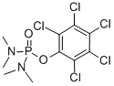 structure of CAS# 1440-97-7, Bis(N,N-Dimethylamino)-Pentachloro-Phenyl Phosphate;N-[Dimethylamino-(2,3,4,5,6-Pentachlorophenoxy)Phosphoryl]-N-Methyl-Methanamine;[Dimethylamino-(2,3,4,5,6-Pentachlorophenoxy)Phosphoryl]-Dimethyl-Amine;Ai3-27240
