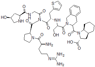 CAS#: 144006-47-3， Hydroxyprolyl(3)-3-thienylalanyl(5)-1,2,3,4-tetrahydro-3-isoquinolinecarbonyl(7)-octahydro-1H-indole-2-carbonyl(8)-desarginyl(9)-Bradykinin