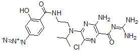 CAS#: 144176-47-6， 3-Amino-5-[2-[(4-Azido-2-Hydroxybenzoyl)Amino]Ethyl-Propan-2-Ylamino]-6-Chloro-N-(Diaminomethylidene)Pyrazine-2-Carboxamide