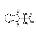 structure of CAS# 14463-79-7, 2-(1,3-Dioxo-1,3-Dihydro-2H-Isoindol-2-Yl)-2-Methylpropanoic Acid;2-METHYL-2-PHTHALIMIDOPROPANOICACID;MFCD00840525;ChemDiv2_003179
