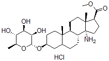 CAS#: 144979-06-6， Methyl (3S,8R,9S,10S,13R,14S,17S)-14-Amino-10,13-Dimethyl-3-[(2R,3R,4R,5R,6S)-3,4,5-Trihydroxy-6-Methyloxan-2-Yl]Oxy-1,2,3,4,5,6,7,8,9,11,12,15,16,17-Tetradecahydrocyclopenta[a]Phenanthrene-17-Carboxylate Hydrochloride