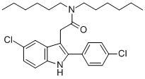 CAS#: 145040-29-5， 5-Chloro-2-(4-Chlorophenyl)-N,N-Dihexyl-1H-Indole-3-Acetamide
